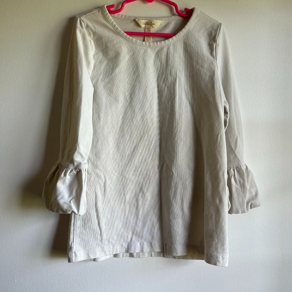 Matilda Jane size 10 cream colored top.